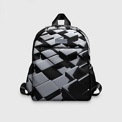 Детский рюкзак Карбоновые грани черные, цвет: 3D-принт