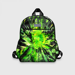 Детский рюкзак Fractal green explosion, цвет: 3D-принт