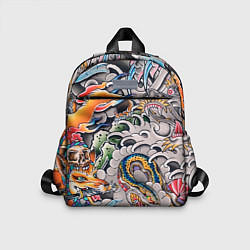 Детский рюкзак Иредзуми: дракон и лис, цвет: 3D-принт