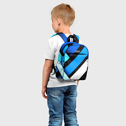 Детский рюкзак Спортивная геометрия из полос, цвет: 3D-принт — фото 2