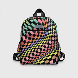 Детский рюкзак Colorful avant-garde chess pattern - fashion, цвет: 3D-принт