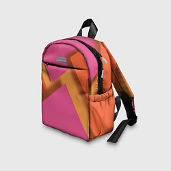 Детский рюкзак Геометрические абстрактные соединения пластин, цвет: 3D-принт — фото 2