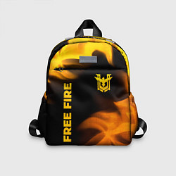 Детский рюкзак Free Fire - gold gradient: надпись, символ, цвет: 3D-принт