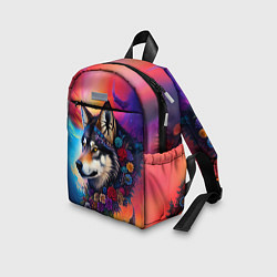 Детский рюкзак Волк бохо - нейросеть, цвет: 3D-принт — фото 2