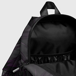 Детский рюкзак Черные объекты с фиолетовой сеткой, цвет: 3D-принт — фото 2