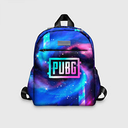 Детский рюкзак PUBG неоновый космос, цвет: 3D-принт