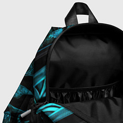 Детский рюкзак Зеленые и синие абстрактные листья, цвет: 3D-принт — фото 2