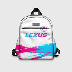 Детский рюкзак Lexus neon gradient style: символ сверху, цвет: 3D-принт