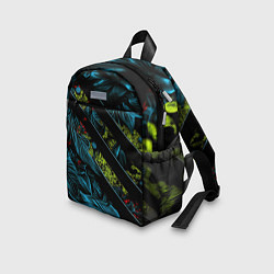 Детский рюкзак Зеленая объемная абстракция, цвет: 3D-принт — фото 2