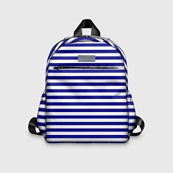Детский рюкзак Тельняшка синяя ВМФ, цвет: 3D-принт