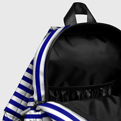 Детский рюкзак Тельняшка синяя ВМФ, цвет: 3D-принт — фото 2