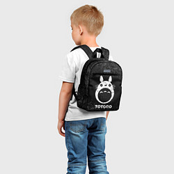 Детский рюкзак Totoro с потертостями на темном фоне, цвет: 3D-принт — фото 2
