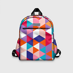 Детский рюкзак Ромбический разноцветный паттерн