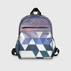 Детский рюкзак Абстрактные разноцветные треугольники в паттерне, цвет: 3D-принт