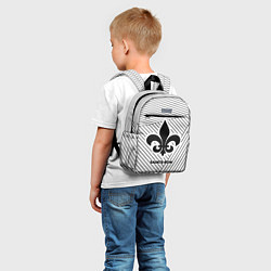 Детский рюкзак Символ Saints Row на светлом фоне с полосами, цвет: 3D-принт — фото 2