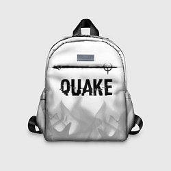 Детский рюкзак Quake glitch на светлом фоне: символ сверху, цвет: 3D-принт