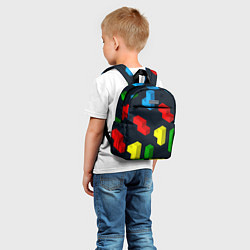 Детский рюкзак Крупные фигуры из игры Тетрис, цвет: 3D-принт — фото 2