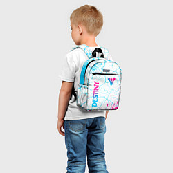 Детский рюкзак Destiny neon gradient style: надпись, символ, цвет: 3D-принт — фото 2