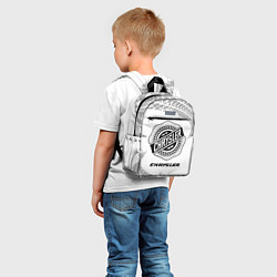 Детский рюкзак Chrysler speed на светлом фоне со следами шин, цвет: 3D-принт — фото 2