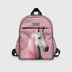 Детский рюкзак Единорог розовая грива, цвет: 3D-принт