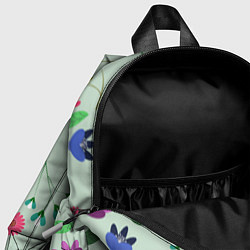 Детский рюкзак Цветы, веточки и листья, цвет: 3D-принт — фото 2