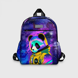 Детский рюкзак Панда-космонавт в космосе - неон, цвет: 3D-принт