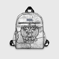 Детский рюкзак Герб РФ - потресканная земля, цвет: 3D-принт