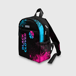 Детский рюкзак Black Clover - neon gradient: надпись, символ, цвет: 3D-принт — фото 2