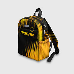 Детский рюкзак Nissan - gold gradient: символ сверху, цвет: 3D-принт — фото 2