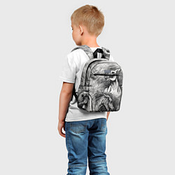Детский рюкзак Черепа лошадей - эскиз, цвет: 3D-принт — фото 2