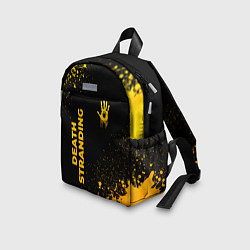 Детский рюкзак Death Stranding - gold gradient: надпись, символ, цвет: 3D-принт — фото 2