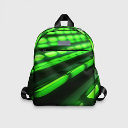 Детский рюкзак Green neon abstract, цвет: 3D-принт