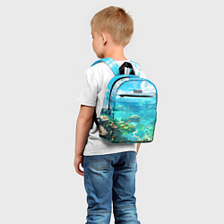 Детский рюкзак Морской фон аниме, цвет: 3D-принт — фото 2