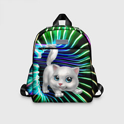 Детский рюкзак Милая кошечка в космическом портале, цвет: 3D-принт