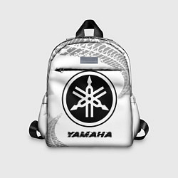 Детский рюкзак Yamaha speed на светлом фоне со следами шин, цвет: 3D-принт