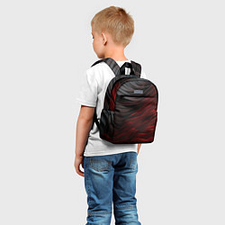 Детский рюкзак Темно-красная текстура, цвет: 3D-принт — фото 2