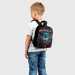 Детский рюкзак Wolf black red, цвет: 3D-принт — фото 2