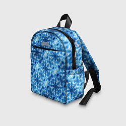 Детский рюкзак Светящиеся голубые цветочки, цвет: 3D-принт — фото 2