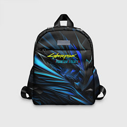 Детский рюкзак Cyberpunk 2077 phantom liberty blue logo, цвет: 3D-принт