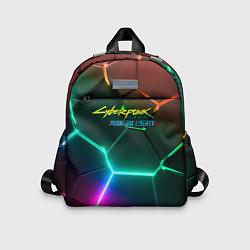Детский рюкзак Cyberpunk 2077 phantom liberty logo neon, цвет: 3D-принт