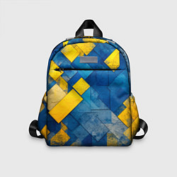 Детский рюкзак Синяя и жёлтая геометрия