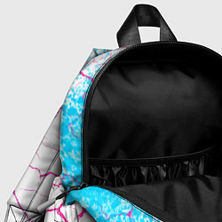 Детский рюкзак Death Stranding neon gradient style: надпись, симв, цвет: 3D-принт — фото 2