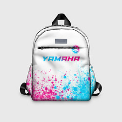 Детский рюкзак Yamaha neon gradient style: символ сверху, цвет: 3D-принт
