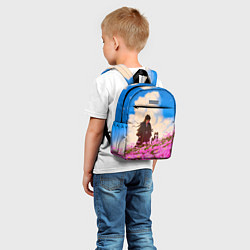 Детский рюкзак Девушка самурай и сиба ину, цвет: 3D-принт — фото 2