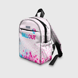 Детский рюкзак Fallout neon gradient style: символ сверху, цвет: 3D-принт — фото 2