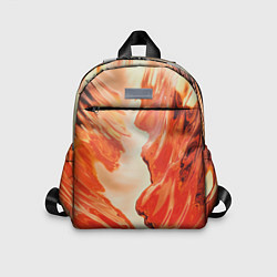 Детский рюкзак Бежевые и красные краски, цвет: 3D-принт