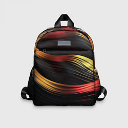Детский рюкзак Золотистые линии абстракт, цвет: 3D-принт