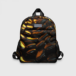 Детский рюкзак Абстрактные золотые камни, цвет: 3D-принт