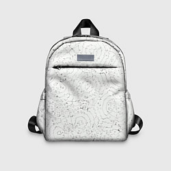 Детский рюкзак Хаотичная черно-белая рябь - узор Хуф и Ся, цвет: 3D-принт