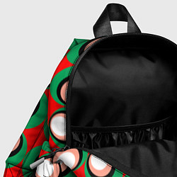 Детский рюкзак Орнамент из контрастных кругов, цвет: 3D-принт — фото 2